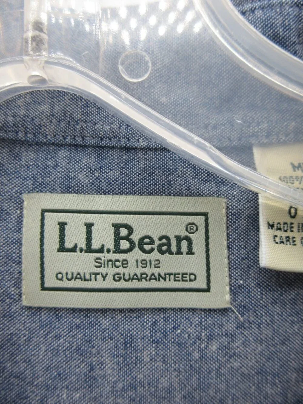 VINTAGE LL Bean Shirt XXL Tall Chambray Button Down Preppy Pocket